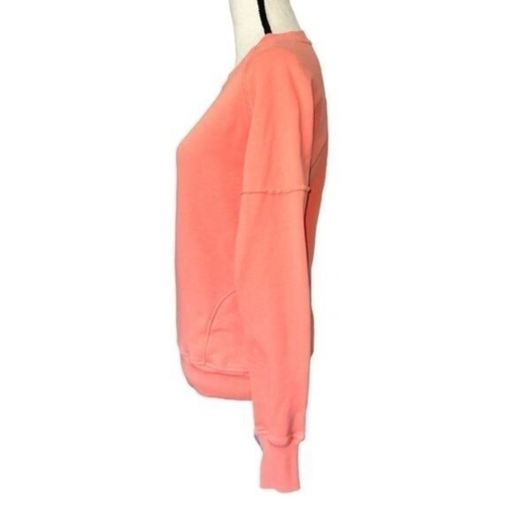 Iceburg Sweatshirt Womens S Coral Cotton Blend Fleece Long Sleeve Pullover - Picture 3 of 14